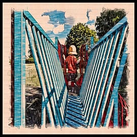 Climbing Frame Walkway with border