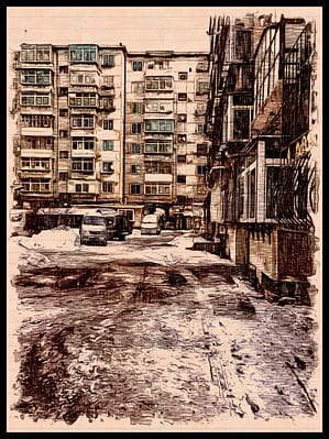 Old Style Chinese Apartment Block