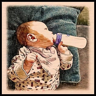 Baby with Bottle - CamZhu