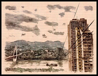 Chongqing Cable Car View
