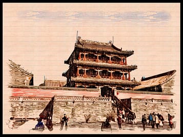 Chinese Temple Entrance Steps