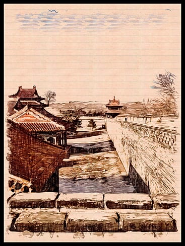 Chinese Temple Walls