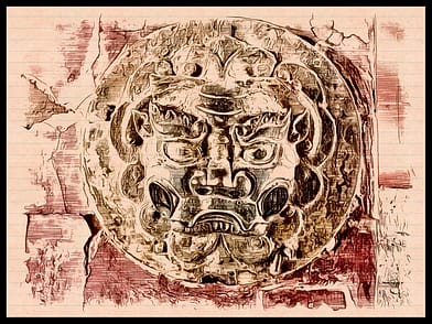 Gold Face Temple Seal