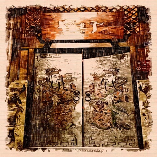 Closed Chinese Doors