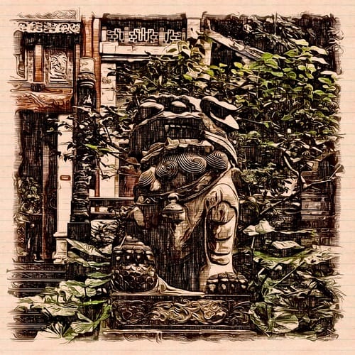 Buddhist Temple Lion