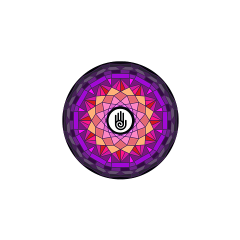 Healing Hand Mandala in purple