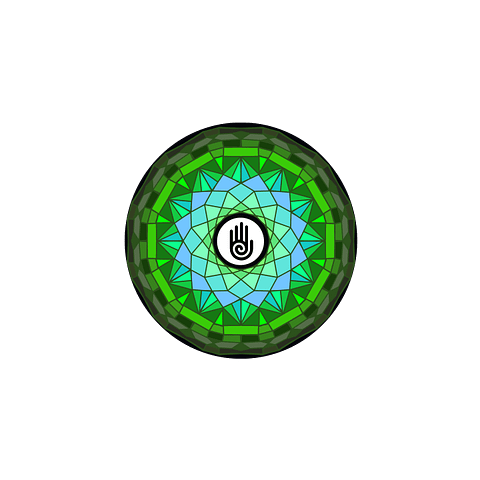 Healing Hand Mandala in green