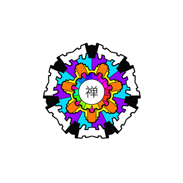 Rainbow Contrast Mandala