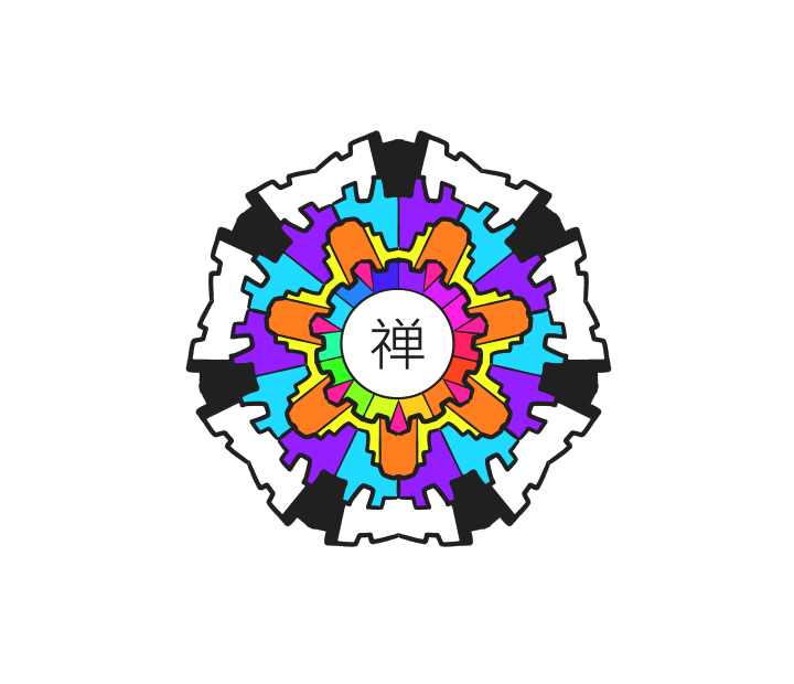 Rainbow Contrast Mandala