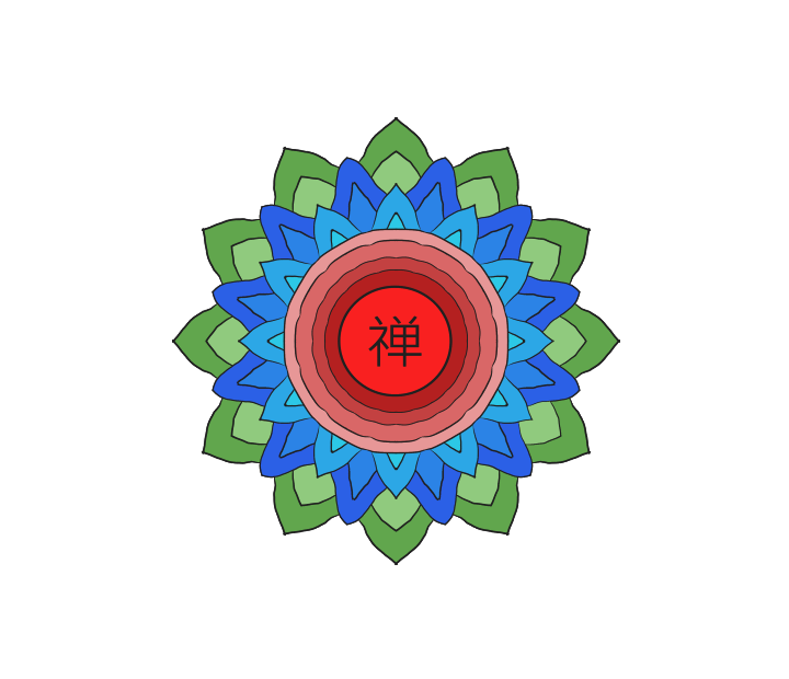 Three Colour Flower Mandala
