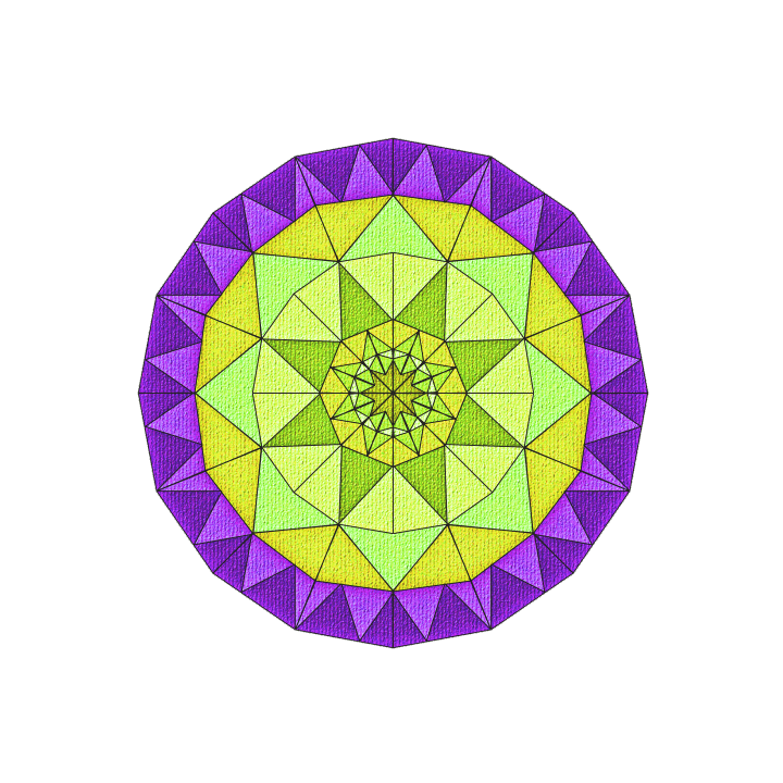 Abstract Paper Patterned Circle Yellow and Purple